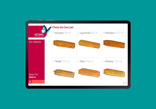 Aperçu du catalogue interactif du Choix funéraire