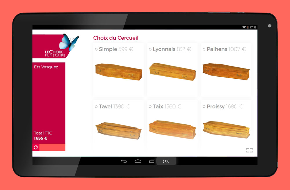 Catalogue interactif sur tablette tactile