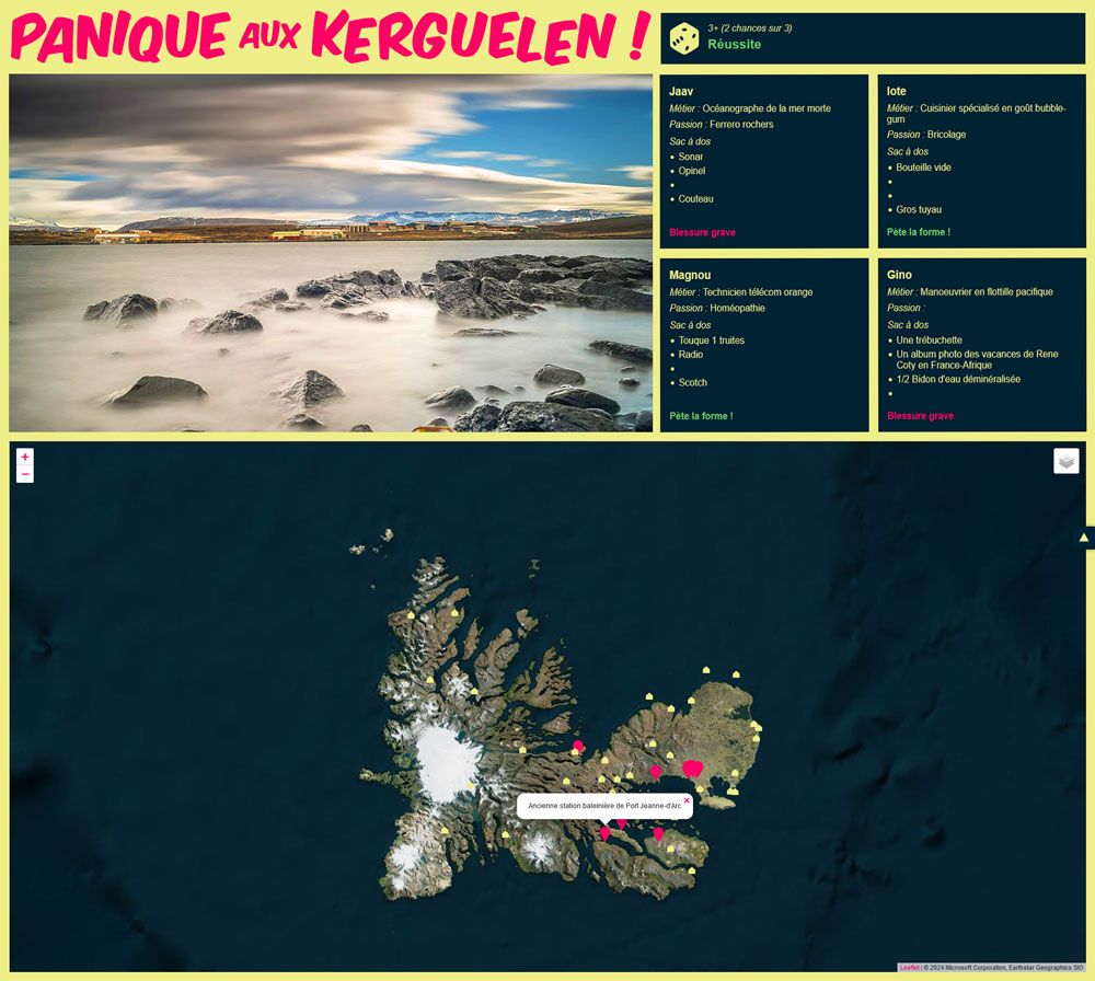 jeu de rôle en ligne sur les îles Kerguelen