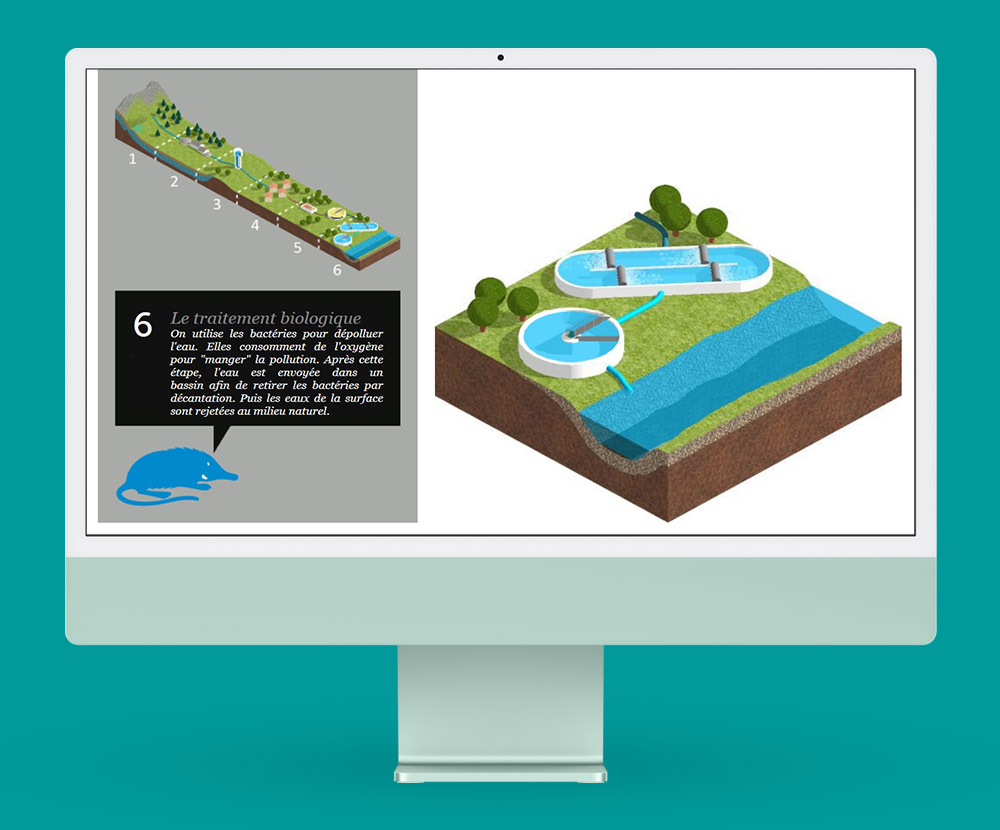 Animation interactive cycle de l'eau