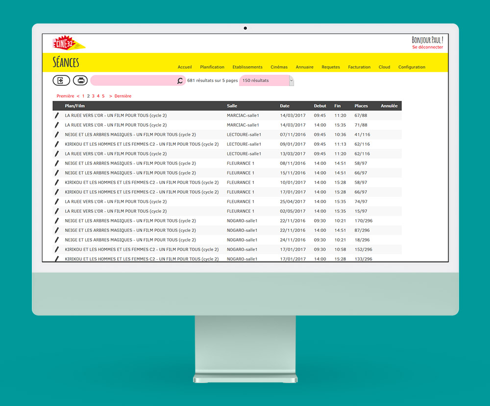 Logiciels de gestion de cinémas